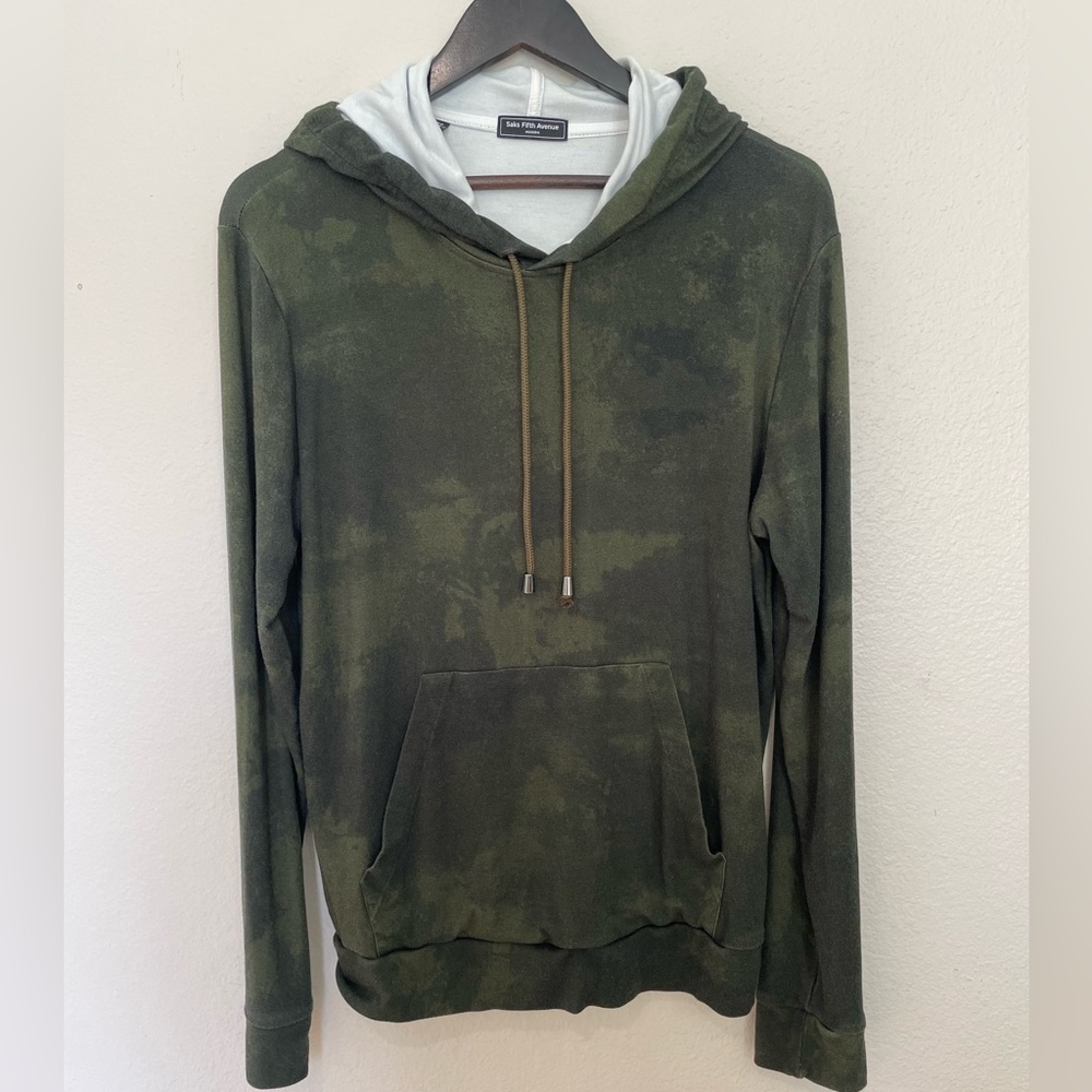 Saks Fifth Avenue Camouflage Patterned Hoodie